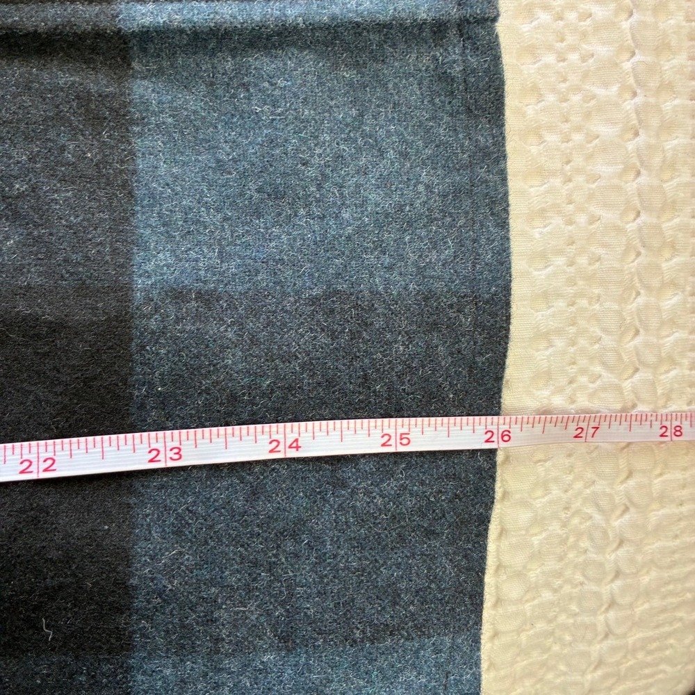 Fjallraven Canada Shirt Women XS Navy Black Plaid Wool Blend Flannel Button Up - Picture 14 of 15